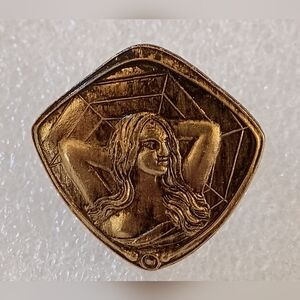 Vintage Classic Art Nouveau Goddess Posing Size 5 Adj. Ring 1970's New NOS